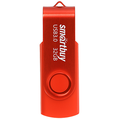 Флеш-носитель  32Gb USB 3.0, SmartBuy "Twist", Flash Drive, красный  