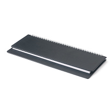 Планинг 2024 "Velvet" 128 стр, искусственная кожа, цвет черный, размер 295х105мм, на спирали