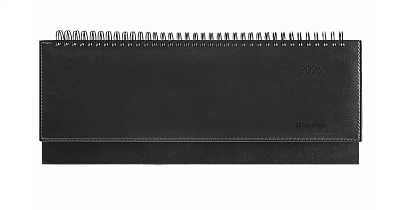 Планинг 2026 "Berlingo "Silver Pristine"" 128 стр, искусственная кожа, размер 330х130мм, на спирали, цвет черный