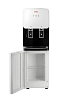 Кулер напольный компрессорное охлаждение AEL LC-AEL-85C white/black. Верхняя загрузка. Шкафчик на 7 литров, Краны "нажим чашкой". Размеры (ШхГхВ), мм: 270х295х850