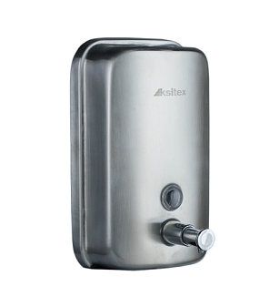 Дозатор для жидкого мыла 800 мл KSITEX  SD 1618-800М, нержавеющая сталь, матовый, размеры: 183х10х63мм 