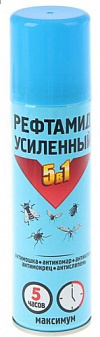 Средство от комаров, мошек, клещей, слепней, мокрецов  "Рефтамид "  Максимум Усиленный" 5 в 1, аэрозоль 150мл