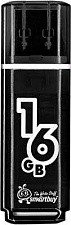Флеш-носитель SmartBuy "Glossy" 16Gb , оснащённым USB-портом, цвет черный