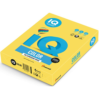 Бумага IQ COLOR формат А-4, плотность 80 г/м2,  500 листов, цвет канареечно-желтый Интенсив CY39