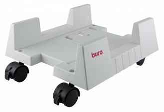Подставка BURO для системного блока, пластмассовая, регулирующаяся, на колесах.цвет светло серый. Ширина системного блока 16,5 см - 26,5 см, масса системного блока до 20 кг.