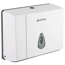 Полотенцедержатель для листовых полотенец Z- сложения KSITEX TH-8025A, рассчитан на 1-у упаковку полотенец, пластик ABS, пластиковый замок, размеры: 211х260х100 мм, цвет: белый/черный