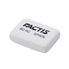 Ластик FACTIS 80 RC прямоугольный, из синтетического каучука, размер 28х20х7мм, цвет белый 