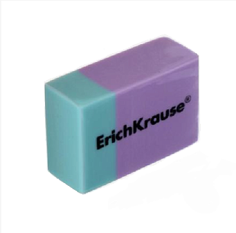 Ластик ErichKrause Nano Soft прямоугольный, эко ПВХ, размер 33х22х13 мм, цвет ассорти
