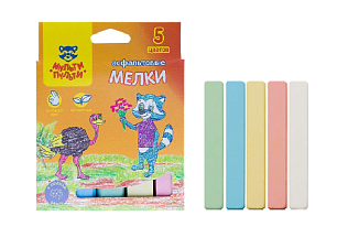 Мел цветной  5 цветов четырехгранный