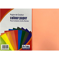 Бумага COLOR Paper формат А-4, плотность 80 г/м2, 100 листов, цвет персиковый Неон FP-01 