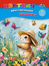 Цветная бумага "Апплика" формат А-4, 16 листов 16 цветов, немелованная, двухсторонняя, на скобе, ассорти
