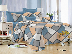 Комплект постельного белья 2-спальный Микросатин Satin Collection "Атлант" Простыня 180х215 см, пододеяльник 175х215 см, наволочка 70х70 см - 2 шт