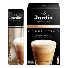 Кофе растворимый Jardin Cappuccino 3 в 1. картонная коробка, 8 пакет-саше по18гр