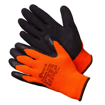 Перчатки рабочие утепленные акриловые "Gward Freeze Grip( до -20 градусов) с начесом, покрыты текстурированным латексом, размер 10 (ХL)