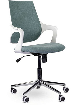 ОБНОВЛЕНИЕ КОЛЛЕКЦИИ. ГОРЯЩАЯ ЦЕНА! Кресло М-804 Ситро PL MT01-6. Обивка - ткань, цвет бирюзовый. Пластиковые белые подлокотники.  Хромированная крестовина. Механизм Топ-ган. Нагрузка до 120 кг.