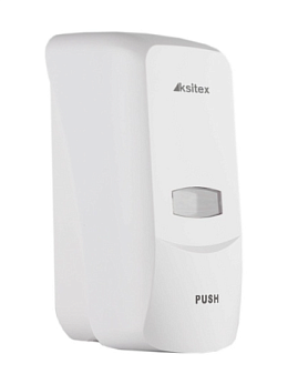 Дозатор для жидкого мыла 1 л KSITEX SD-1369А,  непрозрачный, белый, пластиковый, окно, размеры: 249х104х114 мм,
