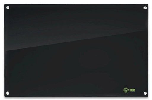 Доска маркерная стеклянная чёрная 65х100 см Cactus CS-GBD-65x100-BK