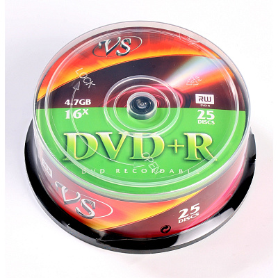 Диск DVD+R  50шт/уп, VS Cake Box, 4.7ГБ, 16х