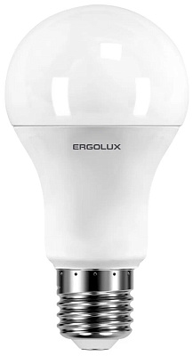 Лампа светодиодная Ergolux ЛОН 17W цоколь Е27 4500К А60 4К Световой поток: 1600 lm пластик/алюмин
