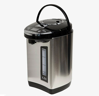 Термопот Making Oasis Eeverywhere TP-4LDS. объём 4 л, мощность 900 Вт, материал корпуса - металл+пластик, 2 способа подачи воды, мощность в режиме поддержания температуры 35 Вт, Питание 220-240 В. Цвет серебристый