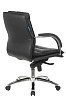 Кресло T-9927SL-LOW/BLACK. Обивка - кожа, цвет черный. Хромированная крестовина. Подлокотники хромированные с мягкими кожаными накладками, Нагрузка до 200 кг. Серия кресел: 40_314, 43_166. 