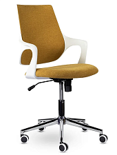 ОБНОВЛЕНИЕ КОЛЛЕКЦИИ. ГОРЯЩАЯ ЦЕНА! Кресло М-804 Ситро PL MT01-4/MT70-13. Обивка - ткань, цвет оранжевый. Пластиковые белые подлокотники. Хромированная крестовина. Механизм Топ-ган. Нагрузка до 120 кг.