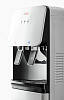 Кулер напольный компрессорное охлаждение AEL LC-AEL-85C white/black. Верхняя загрузка. Шкафчик на 7 литров, Краны "нажим чашкой". Размеры (ШхГхВ), мм: 270х295х850